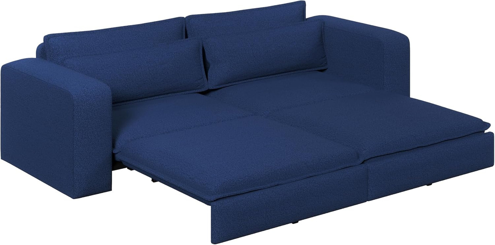 3 in 1 Convertible Pull Out Sleeper Sofa Couch Bed King Size,93" Oversized Recli