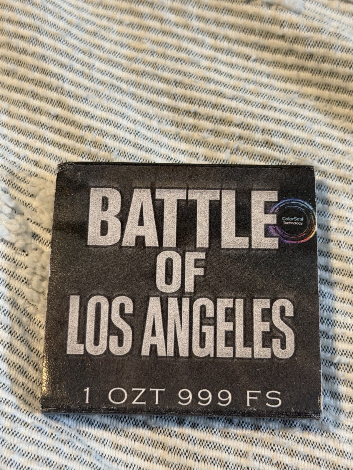 Intaglio Colorized 1 Oz .999 Silver Battle Of Los Angeles Round 79 Of 199