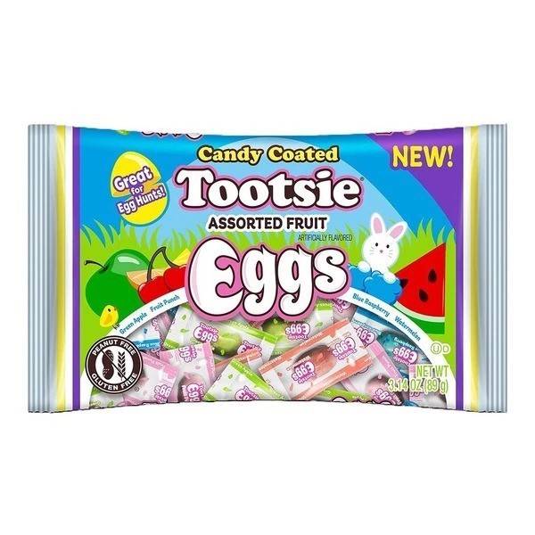 3.1 oz TOOTSIE Candy Coated ASSORTED FRUIT Eggs