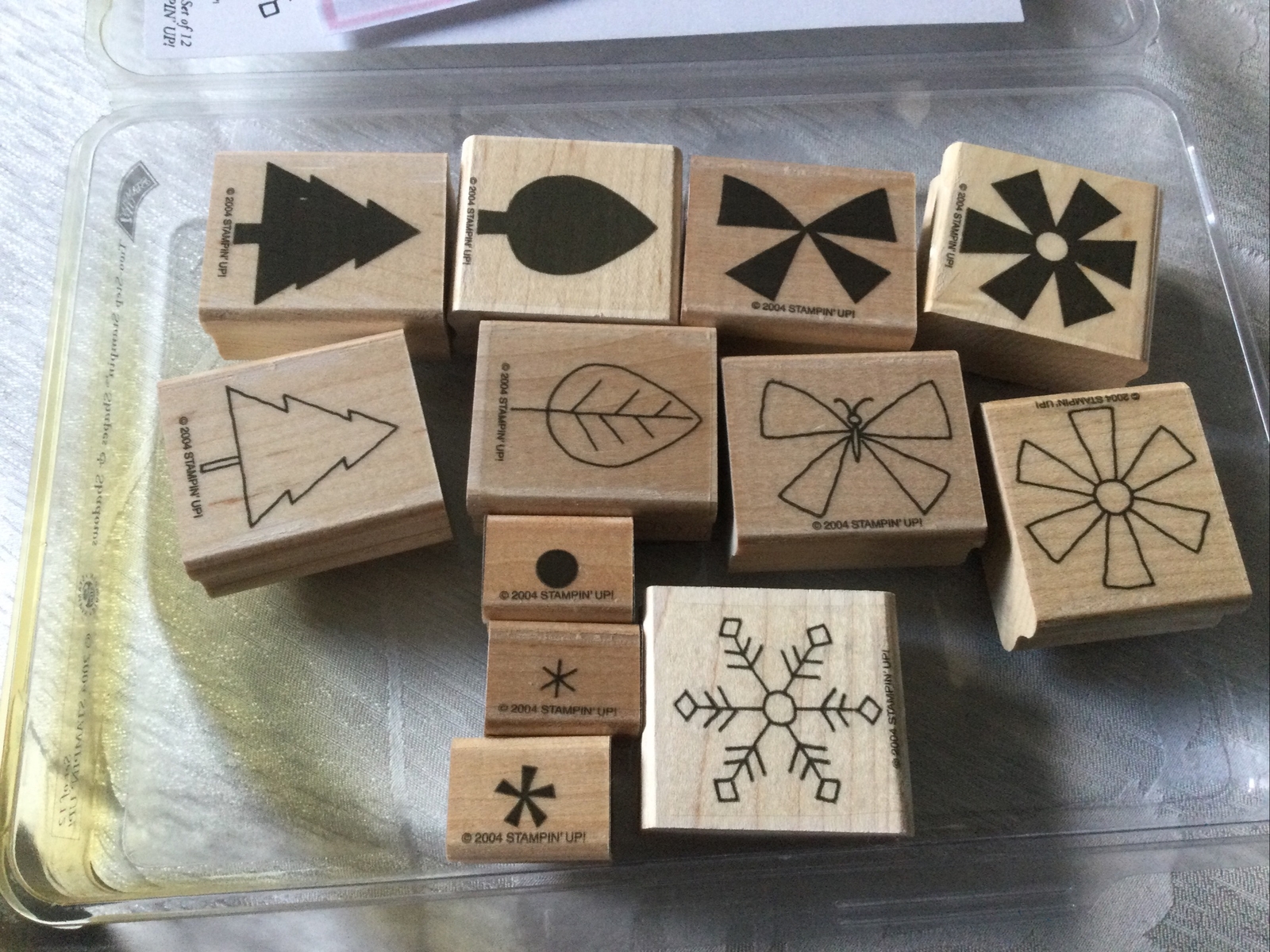 Stampin Up Two-Step Stampin Shapes and Shadows Rubber Stamps Set of 12 Ref183