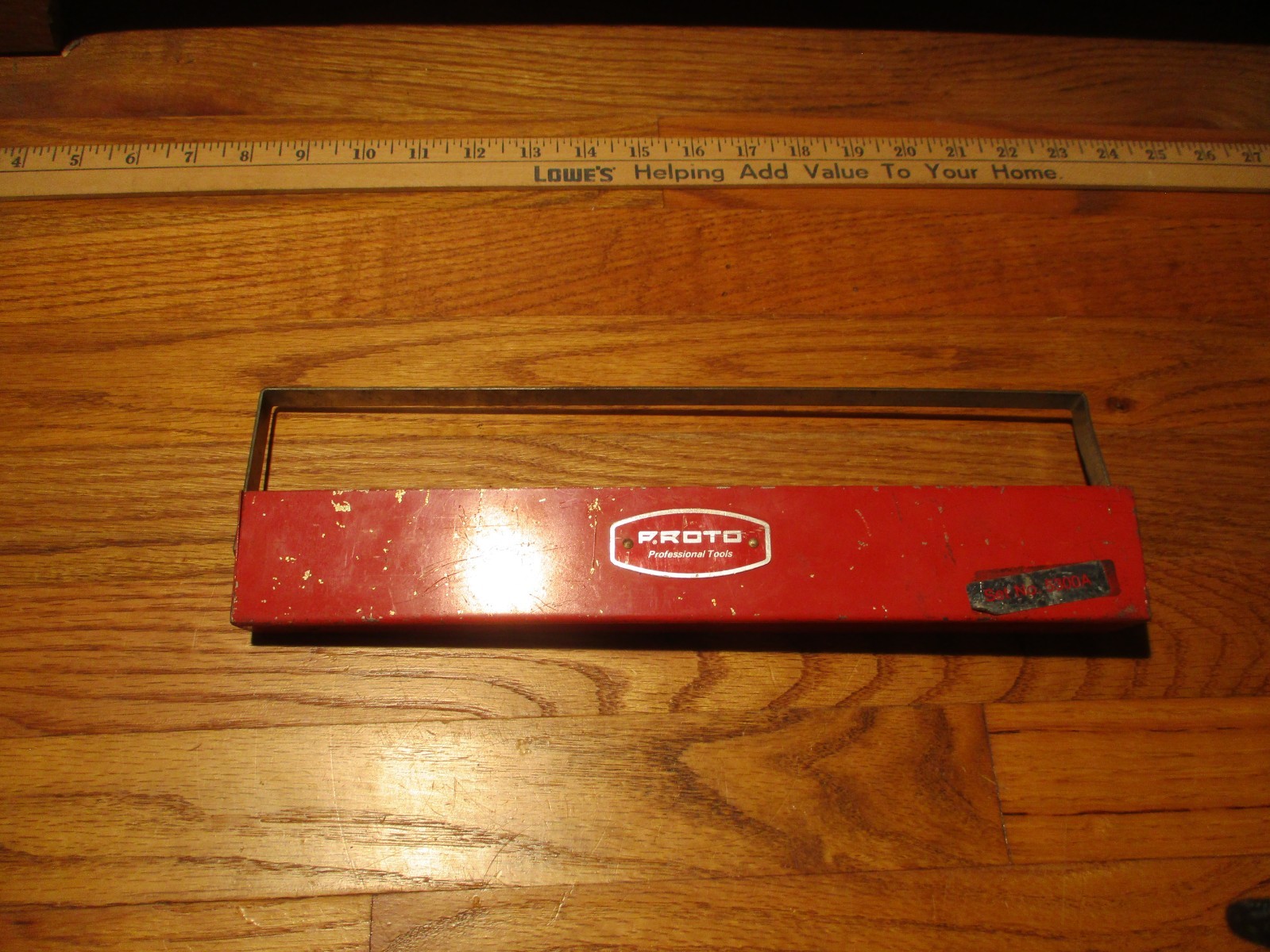 Vintage Proto 5300A Socket Metal Tray Holder Organizer Carry Handle Box
