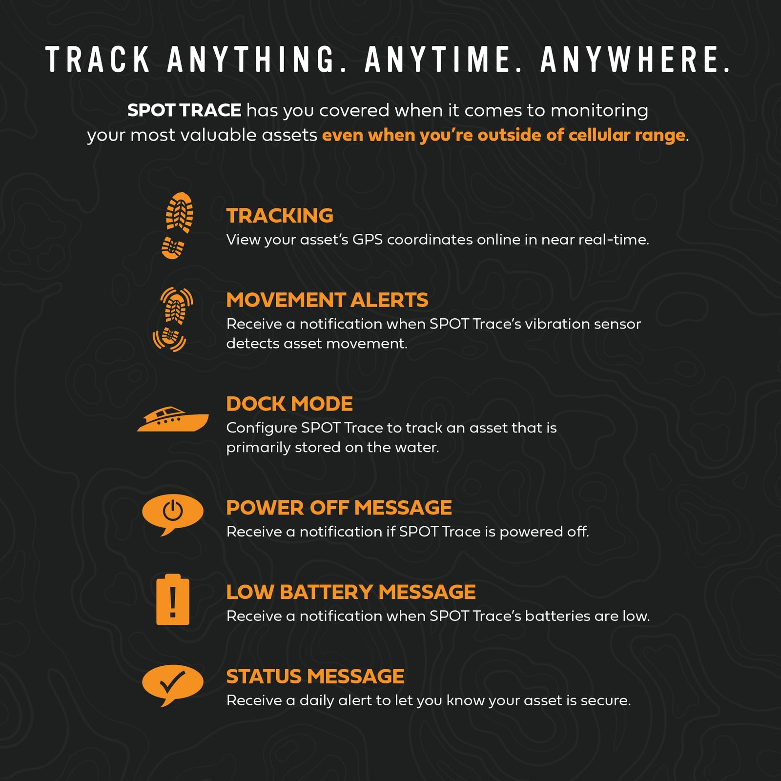 Spot Trace Satellite Tracking Device | Handheld Tracker for Hiking, Camping, Car