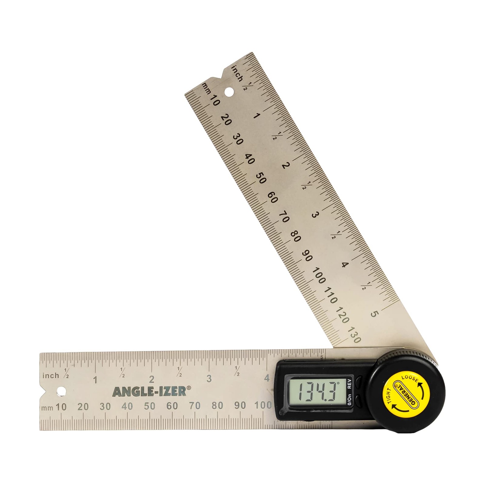 Digital Angle Finder Ruler #822 - 5" Stainless Steel Woodworking Protractor T...