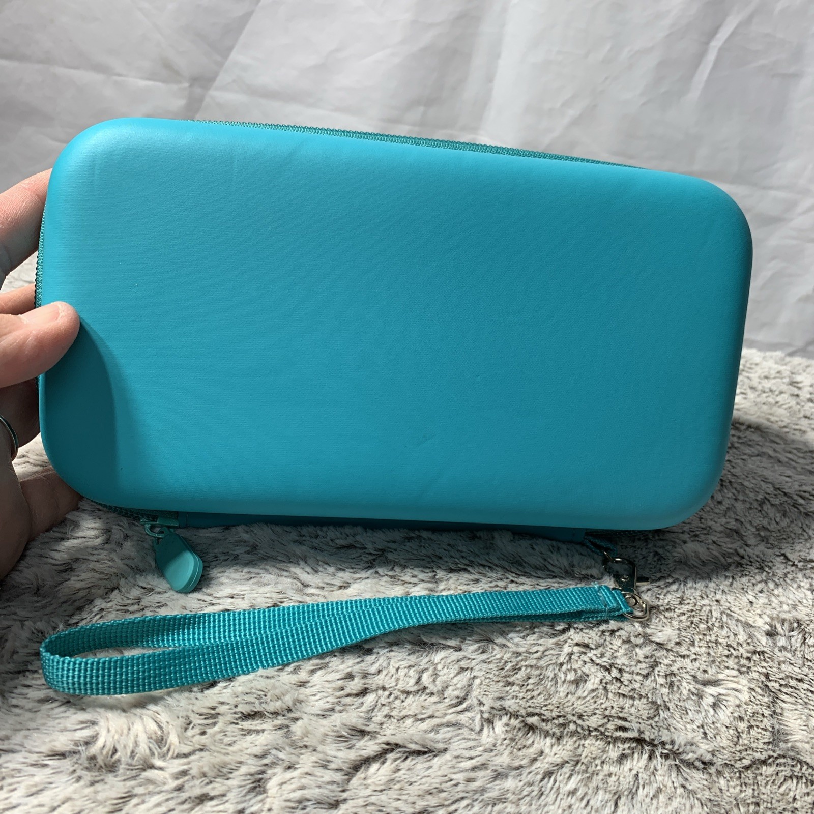 Nintendo switch Tiffany blue Zipper case with strap Hard Protective Case