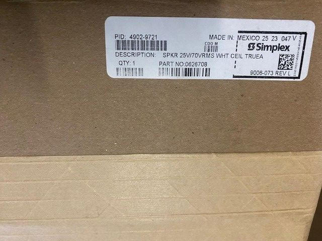 Simplex 4902-9721 Speaker for Emergency Alarms (NEW)