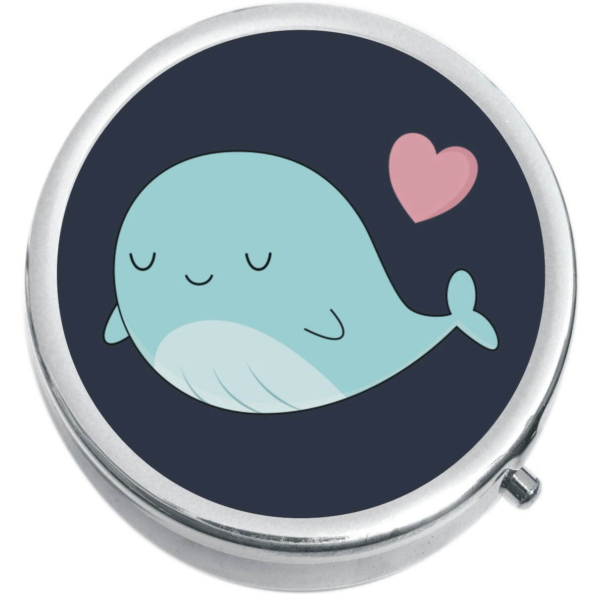 Whale Love  Medicine Vitamin Compact Pill Box