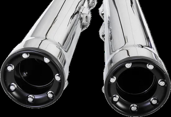 Cobra Chrome 3in Slip On Muffler w Race Pro Tip Heritage Softail Classic 00-06
