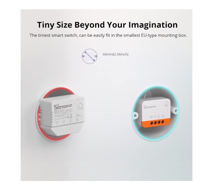 SONOFF ZBMINI Extreme Zigbee Smart Switch (No Neural Required) 2 Pack ZBMINIL2