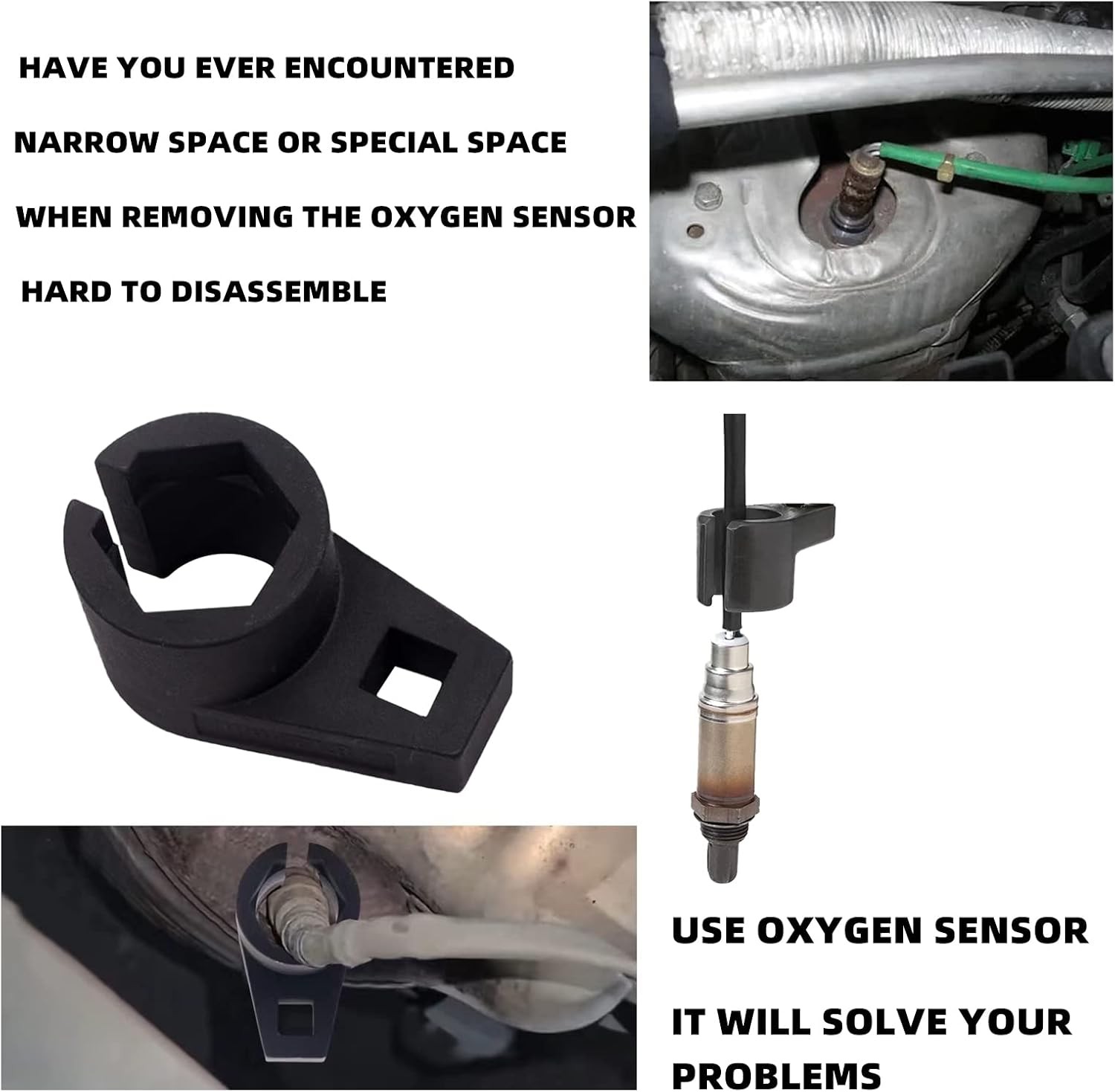 Premium Offset Oxygen Sensor Socket, 3/8 Inch Drive, 7/8 Inch (22mm),