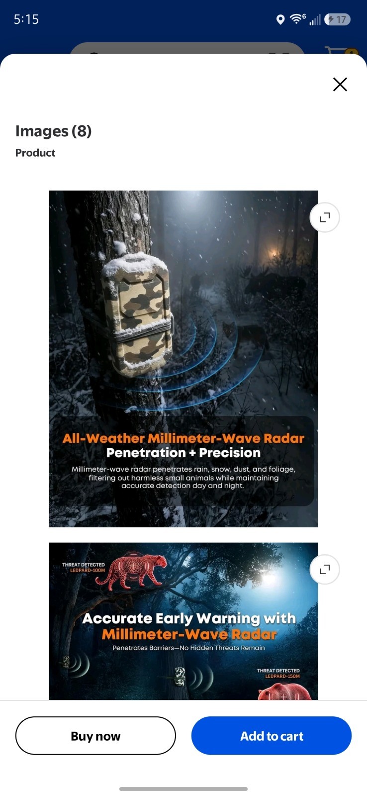 Letwesaf Wireless Radar Motion Sensor Desert camo Read description parts only