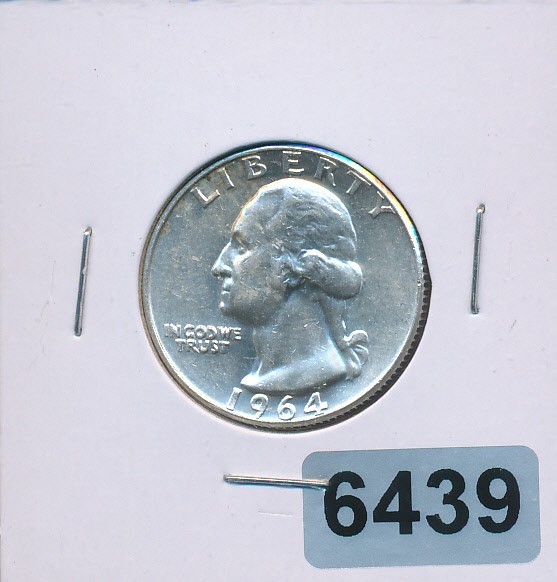 WASHINGTON SILVER  QUARTER  - 1964-D - #6439