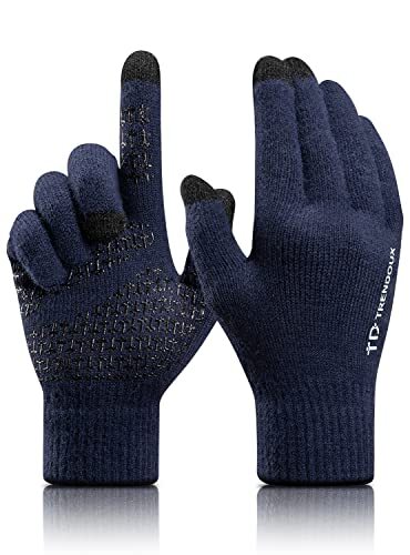Winter Gloves For Men Women, Cold Weather Warm Touchscreen Glove Medium Blue