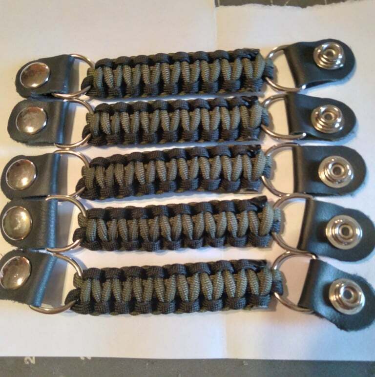 Vest extenders paracord Set of 5  extenders Lite weight BLACK & OLIVE By Stitch
