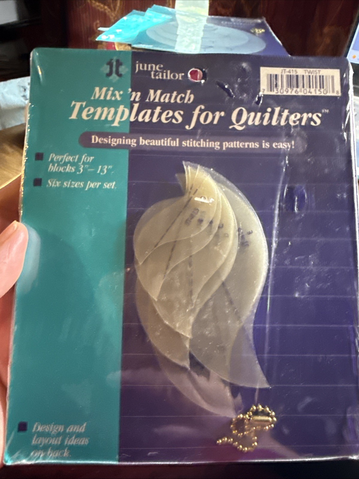 June Tailor Mix ‘n Match Template for Quilters JT-415 Twist 6 sizes
