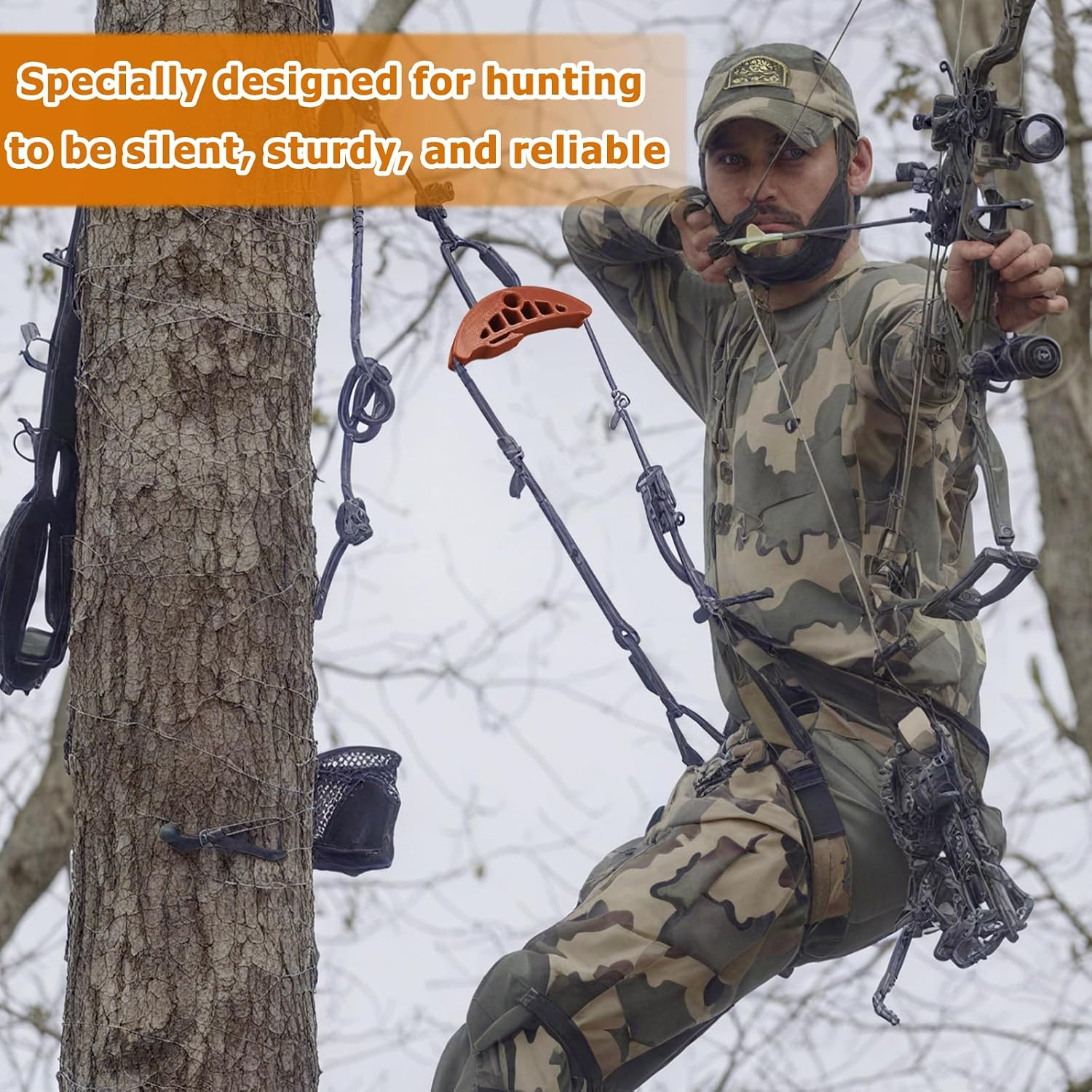 Saddle Bridge Spreader 2-Pack, Hip Pinch Reliever for Tree Saddle Hunting, Quick