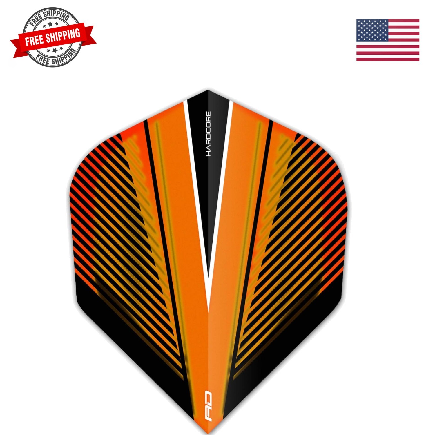 Hardcore Radical Extra Thick Standard Dart Flights - 4 Sets Per Pack 12 Dart ...