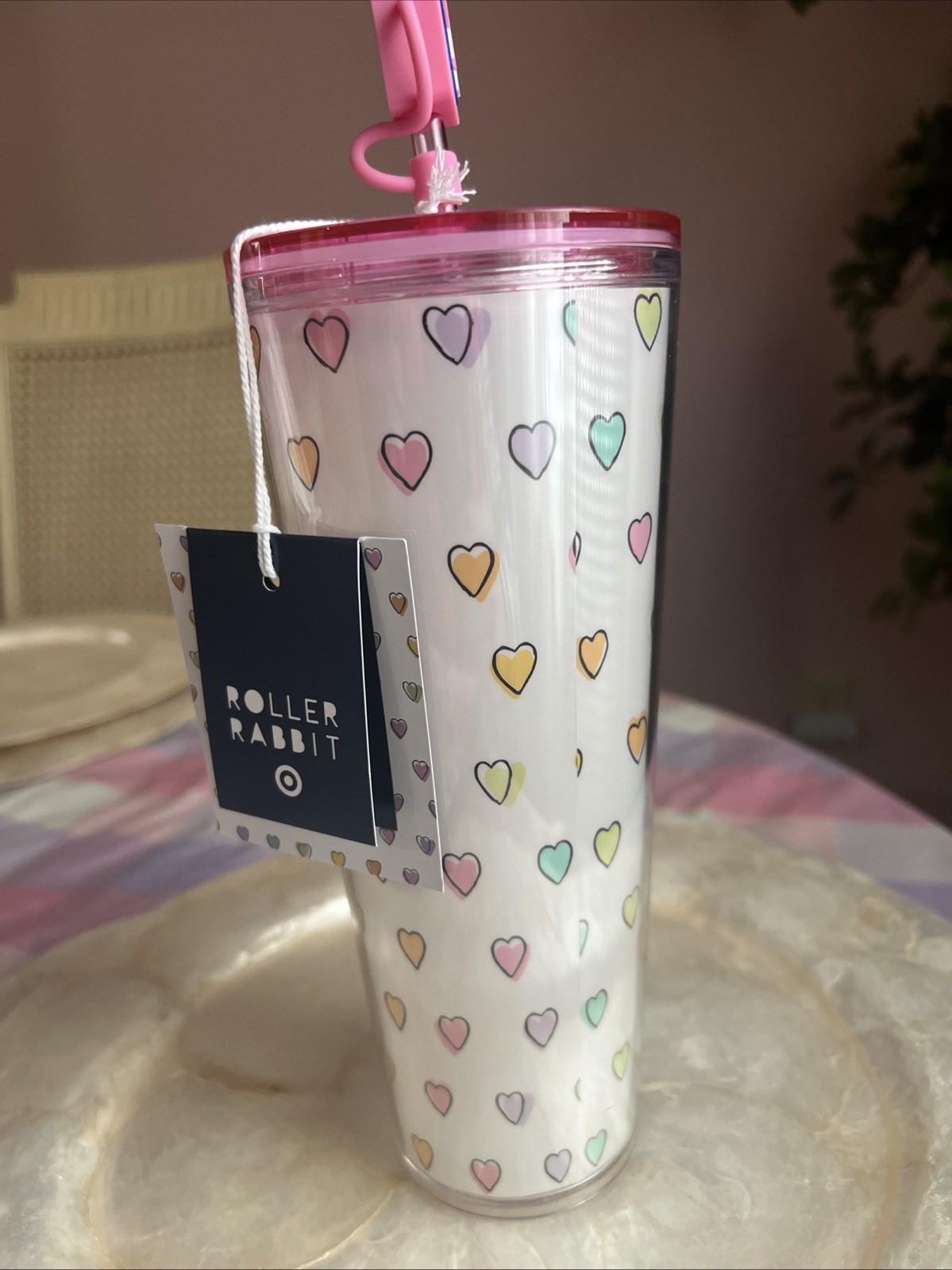 24oz Tritan Hydration Tumbler White/Pastel - Roller Rabbit x Target *IN HAND*