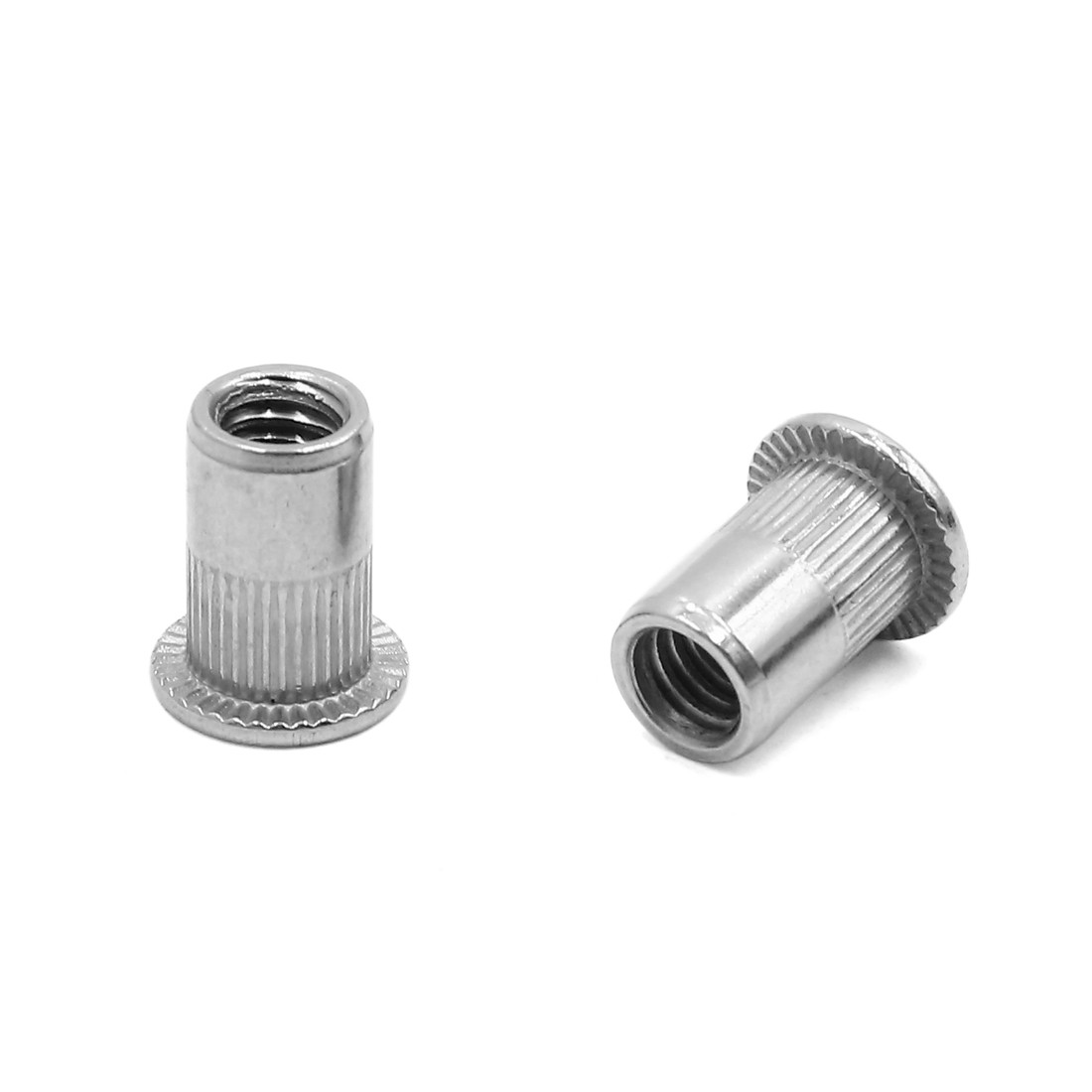 1/4-20Unc Flat Head Nut Rivet Insert Threaded Insert 304 Steel 20Pcs