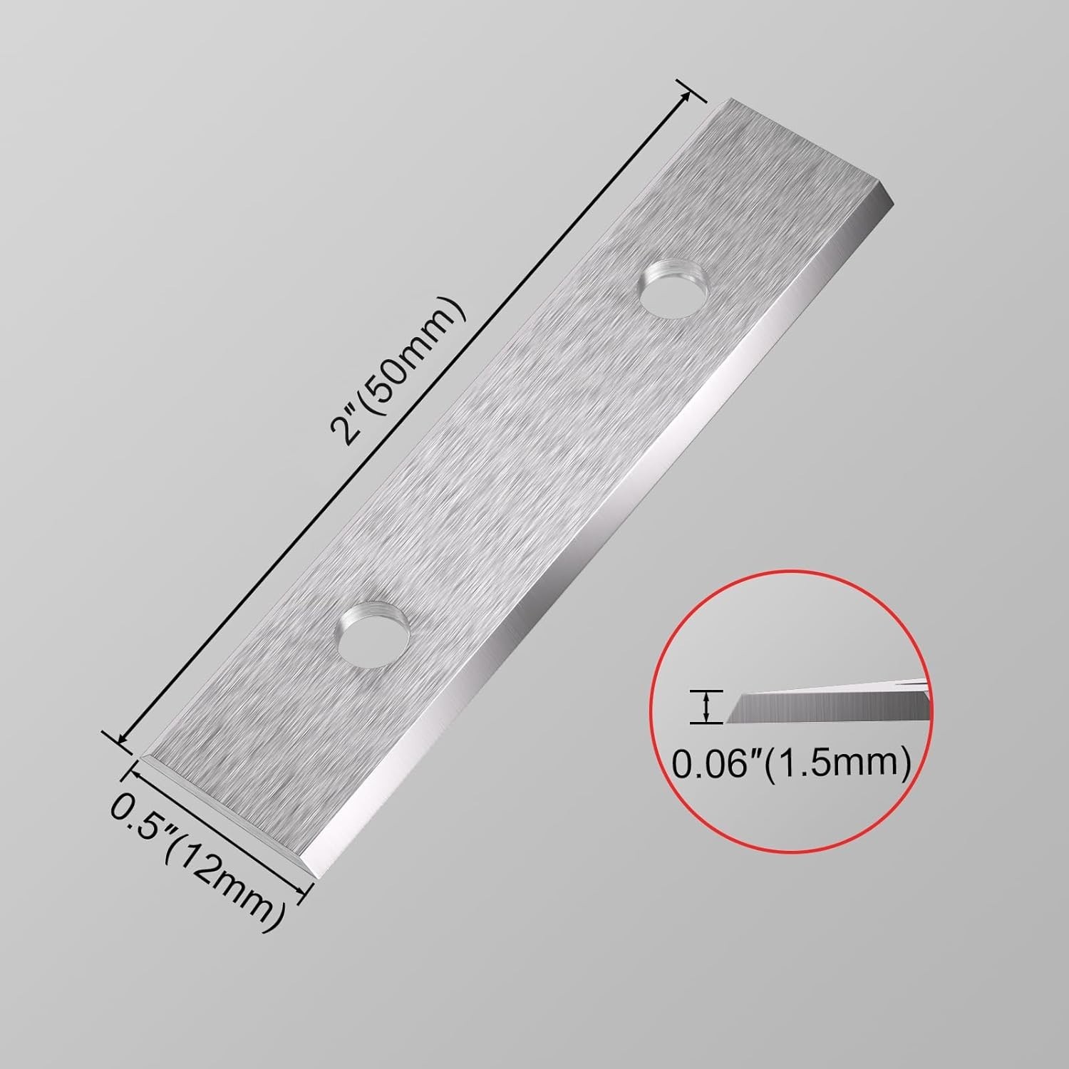 10-Piece Tungsten Carbide Scraper Blades - 2" Double-Edged Replacement Set