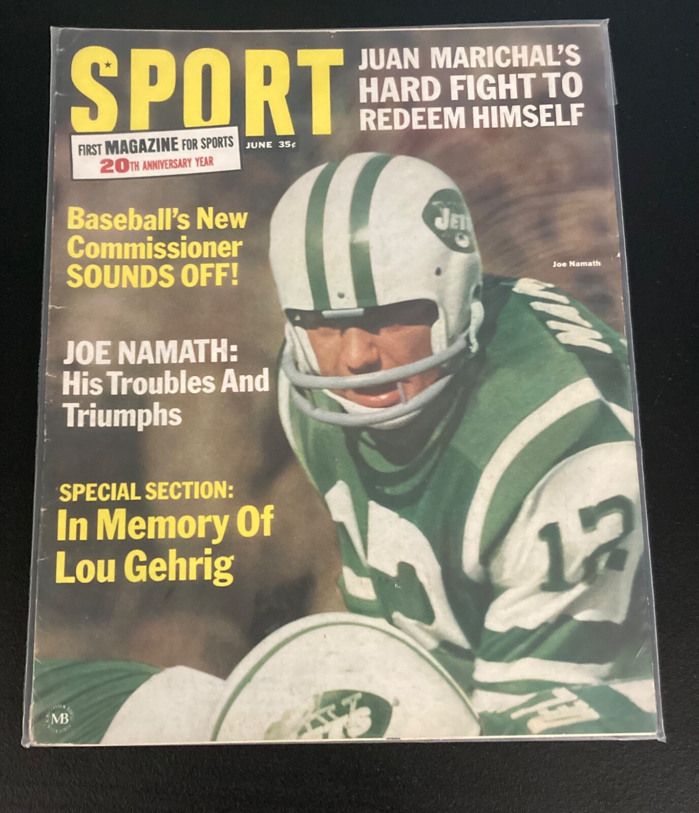 Sport Magazine - Joe Namath Cover