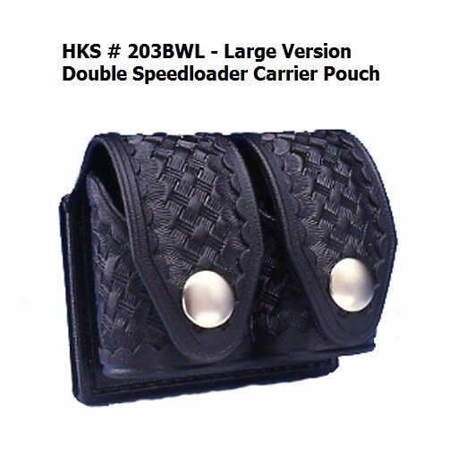 HKS Dual Speedloader Carrier Pouch Basket Weave - HKS-203BWL 203 -Large -NEW