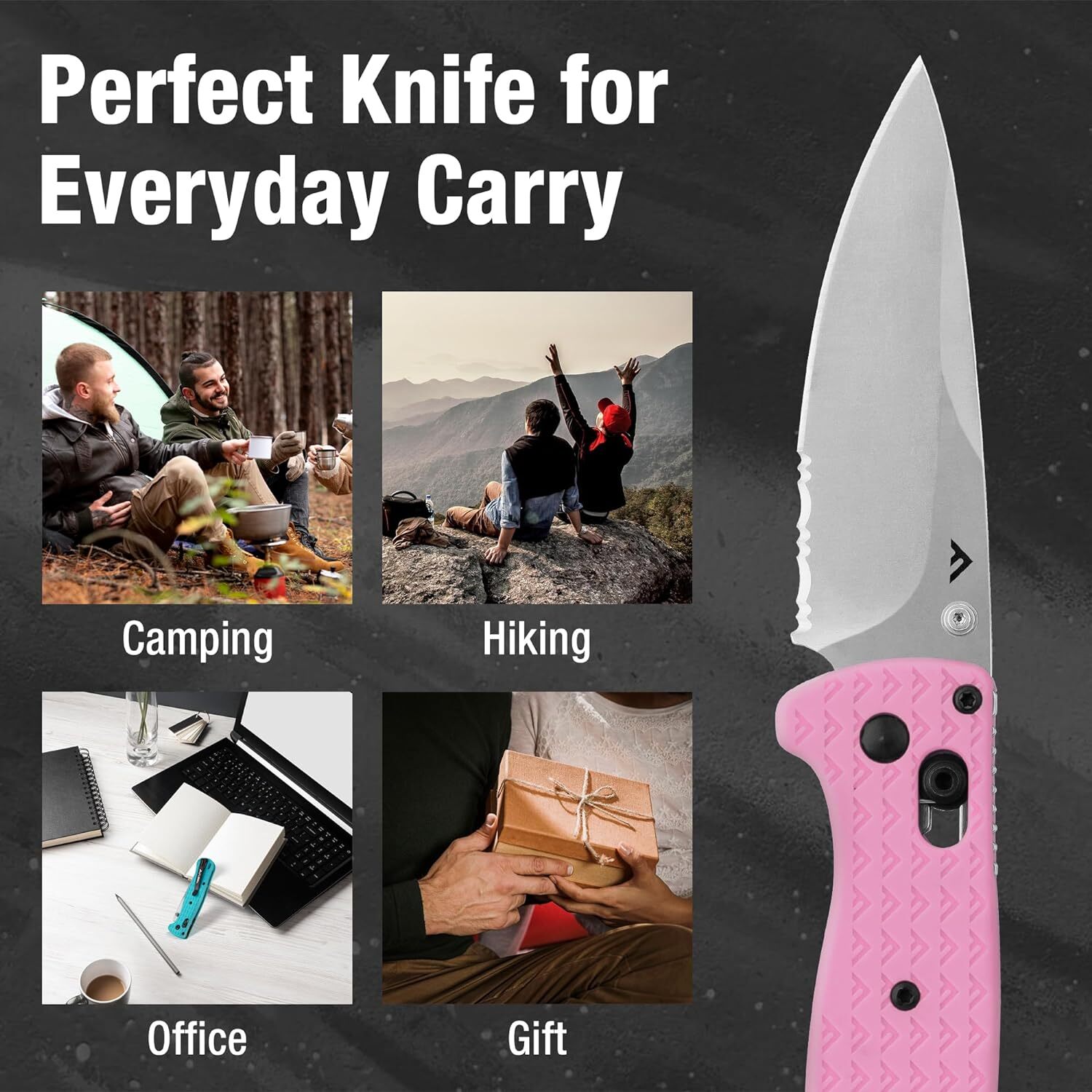 FLISSA 4.5"Folding Pocket Knife Lightweight EDC Pocket Knife with Axis Lock