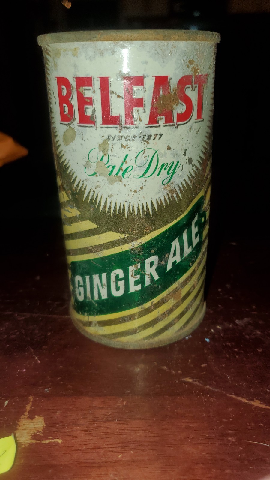 Belfast Ginger Ale Vintage Flat Top Soda Can