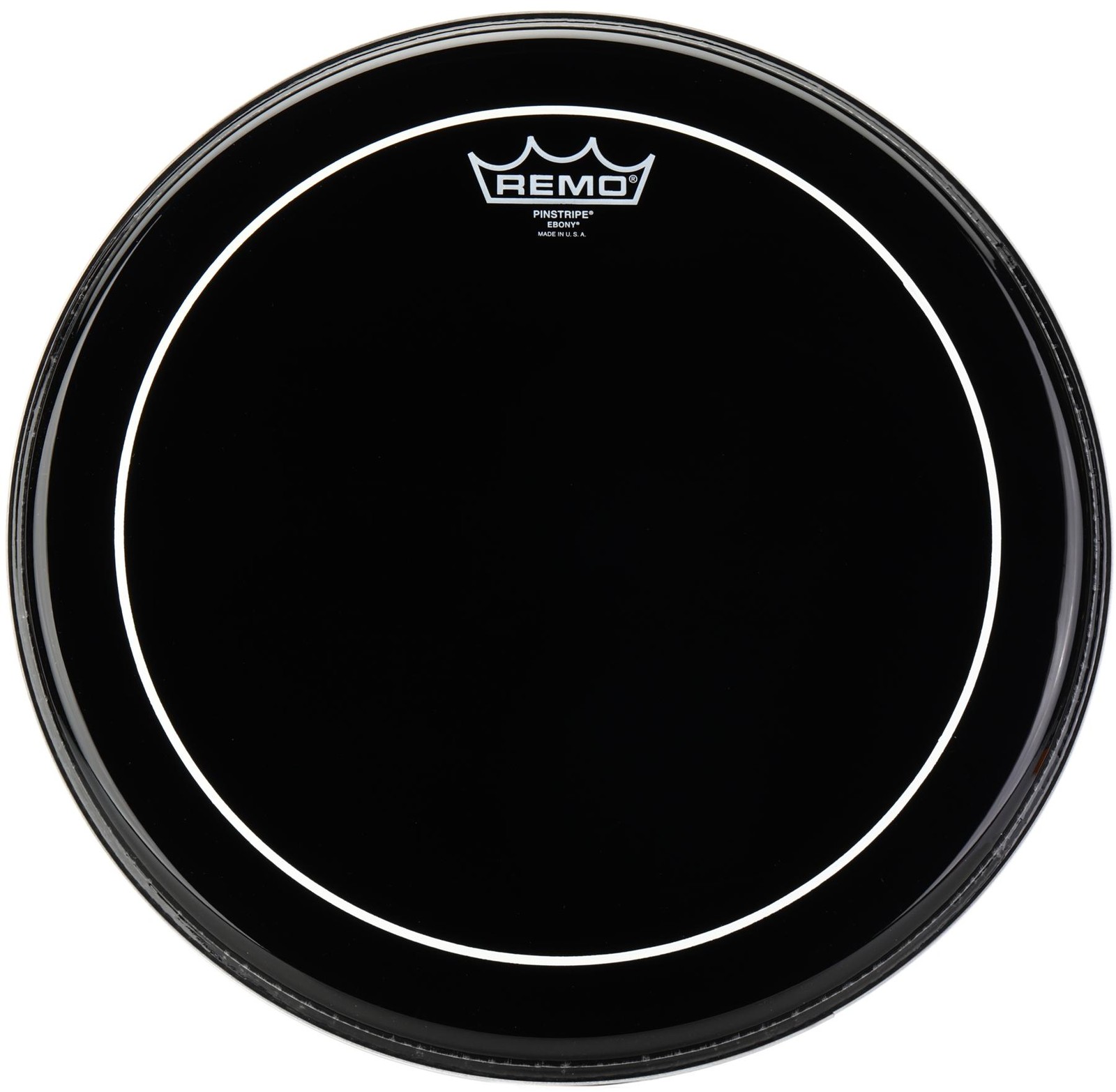 Remo Pinstripe Ebony Drumhead - 14 inch + Remo ES-0014-00- Value Bundle