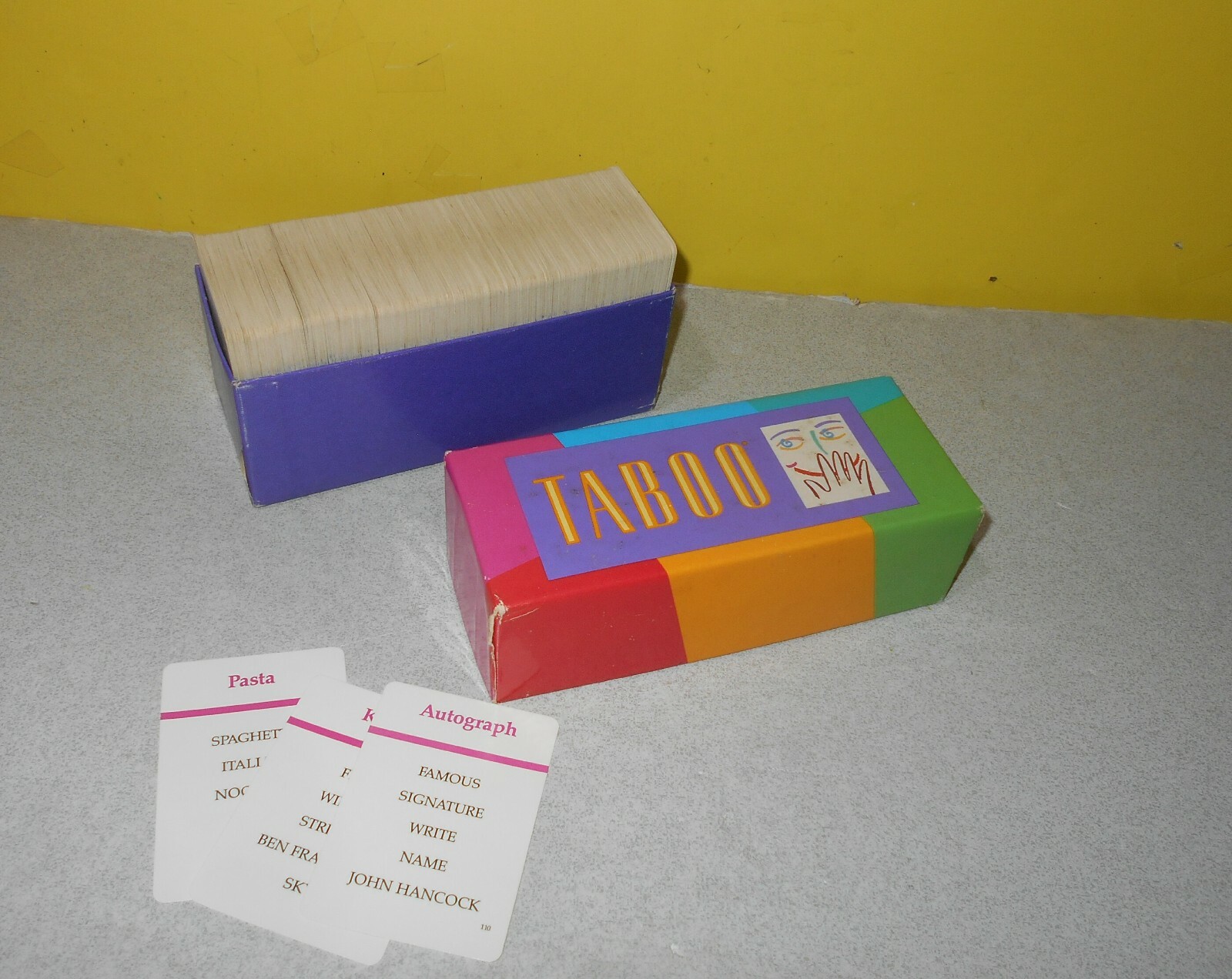 1989 Milton Bradley Taboo Game Replacement Part Questions Cards Deck Party Ideas