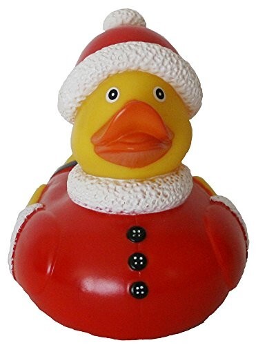 Santa Rubber Duck Bigger 5", Christmas Duck Bathtub Toy - Waddlers Brand