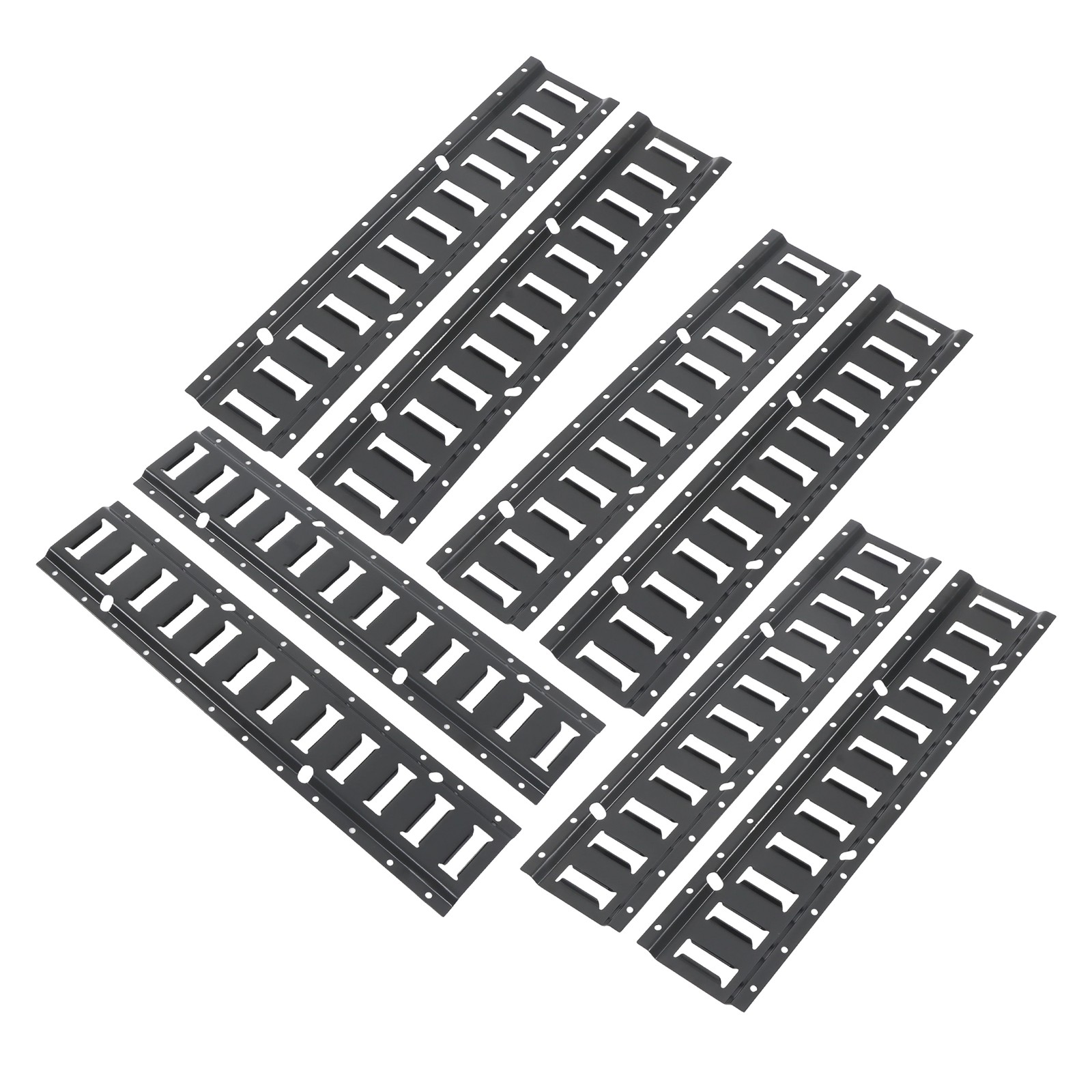 8 PK Black Steel Rail Enclosed Cargo Trailer E Track Tie-Down Rail 2 ft New
