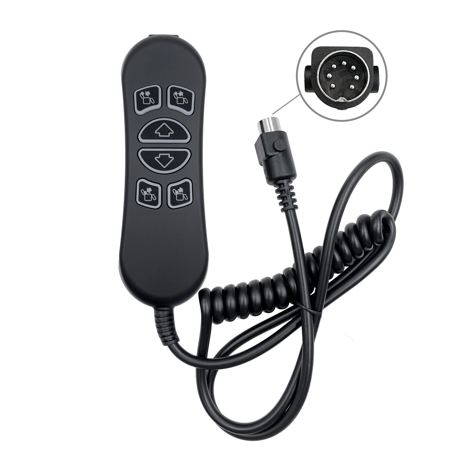 6 Button 7 Pin Recliner Remote Replaces HHC HSW306 for Lift Chair Electric Sofa