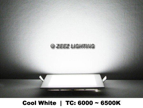 25W 11-Inch Square Cool White LED Recessed Ceiling Panel Light Canless Fixture