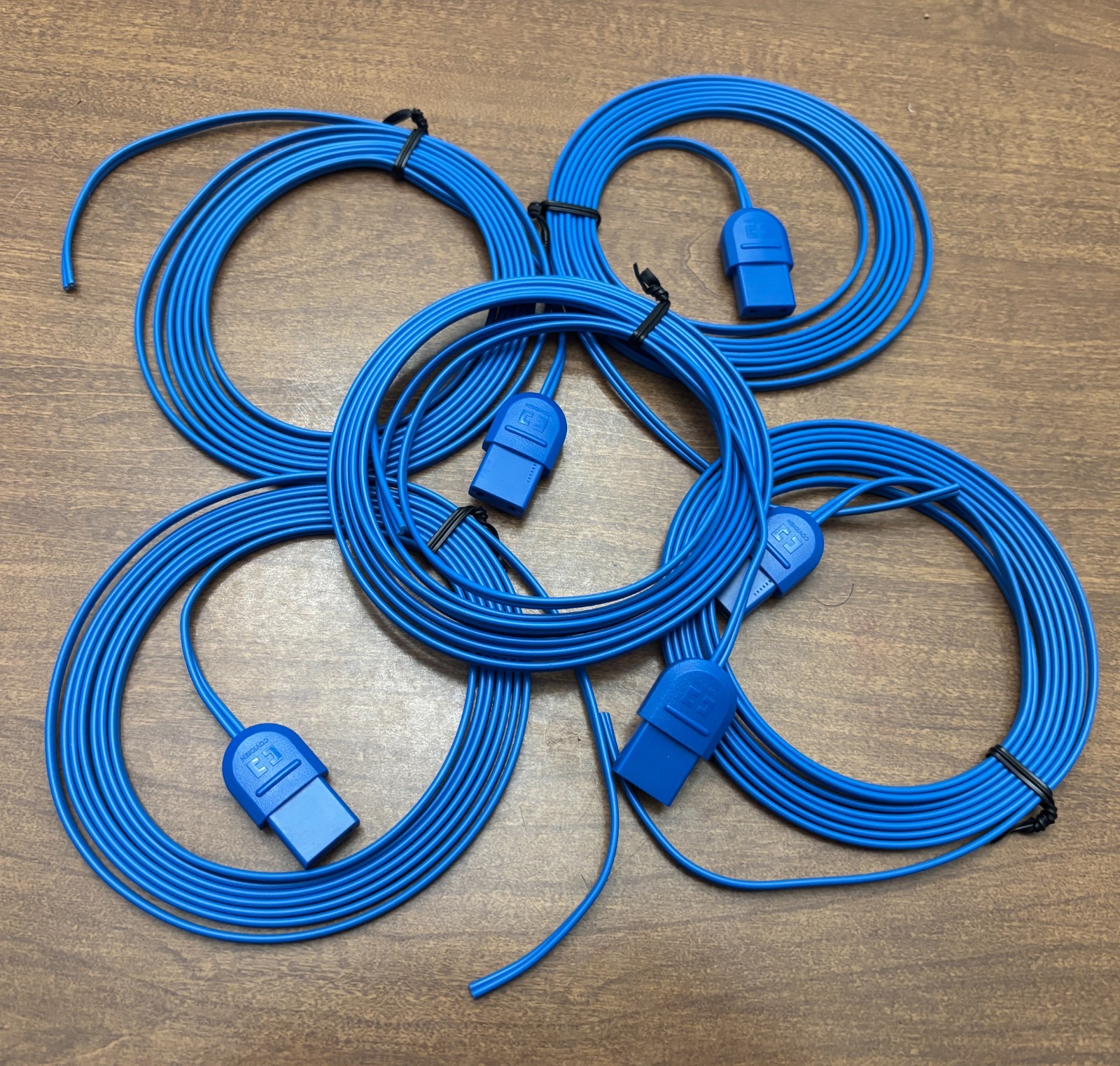 Lot of 5 blue Covidien cables (unused)