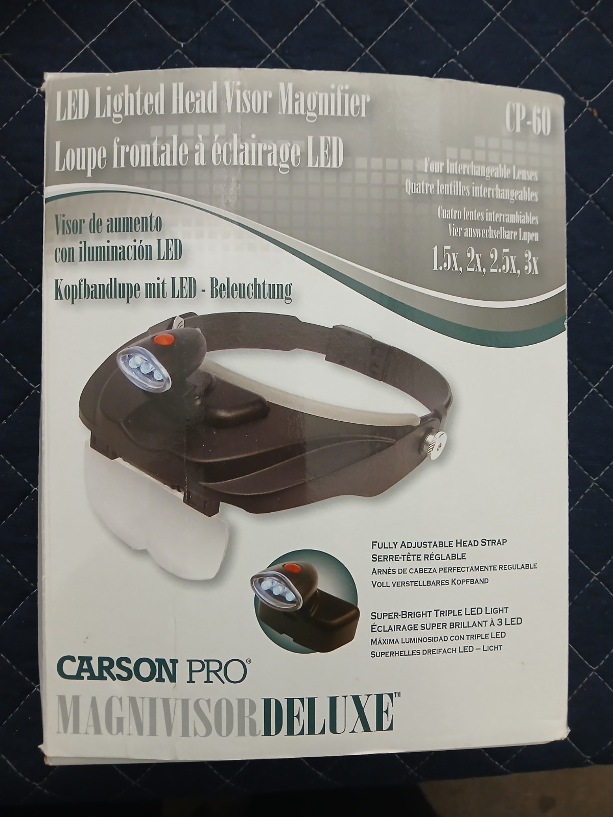 Carson Optical Pro Series MagniVisor LED Lighted Head Visor Magnifier CP-60