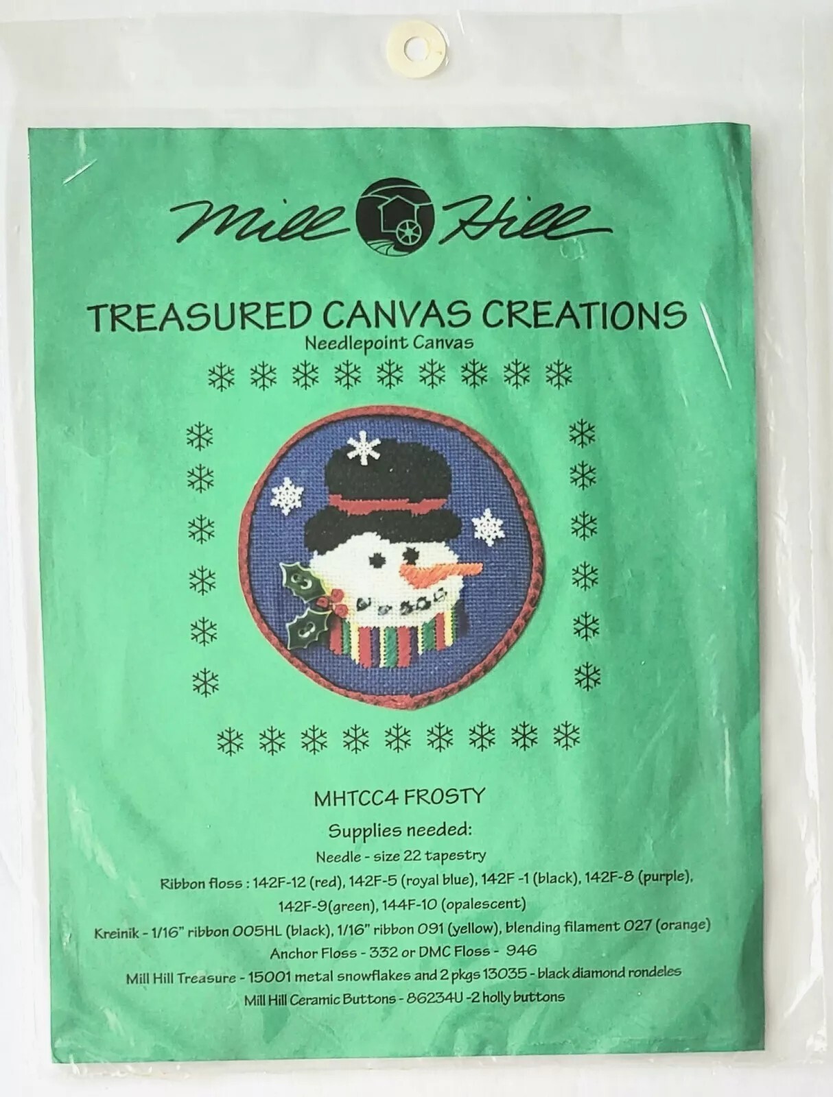 MILL HILL "FROSTY" TREASURED CANVAS CREATIONS *NEW*