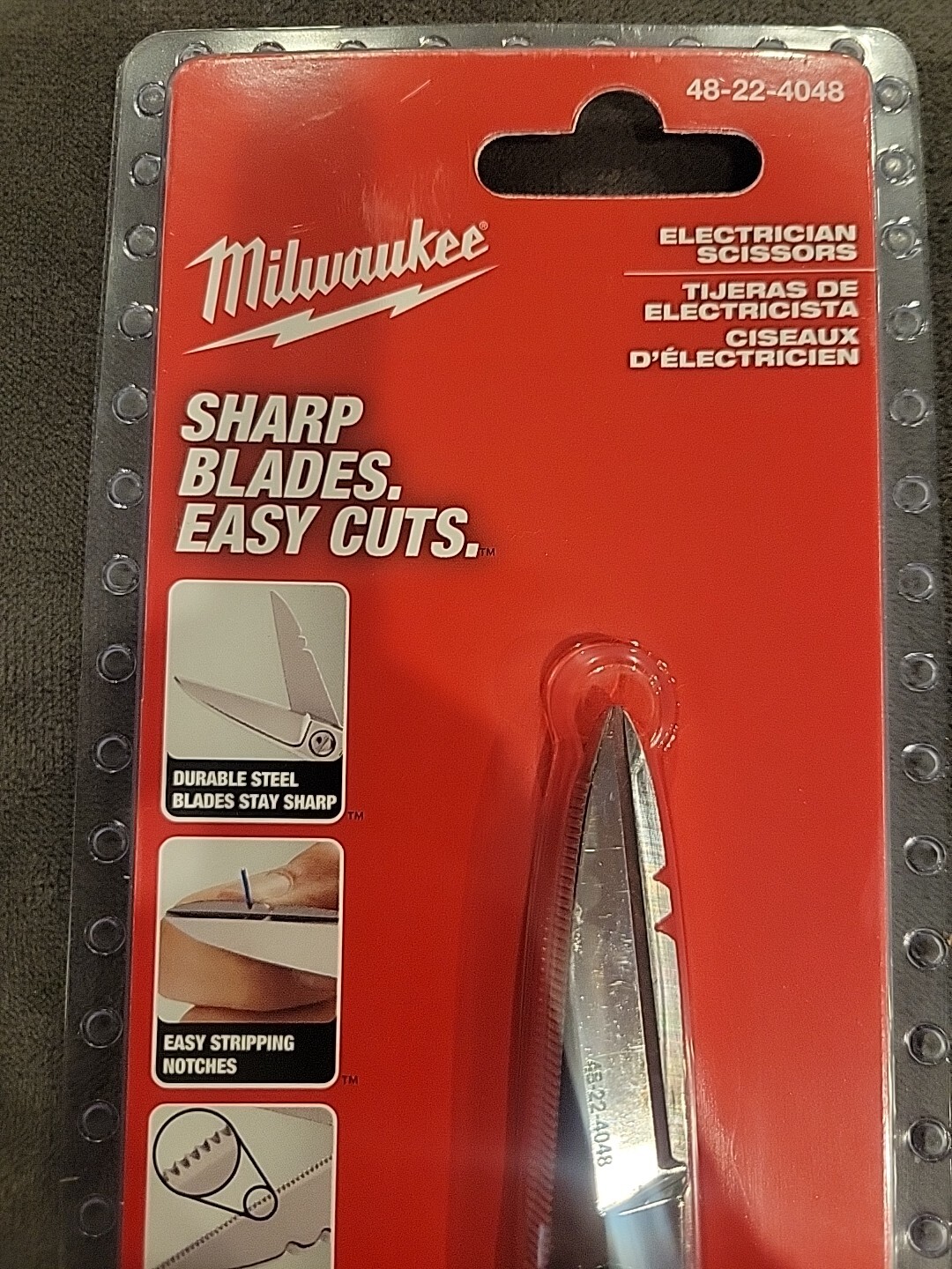 Milwaukee 48-22-4048 Durable Sharp Steel Electrician Scissors