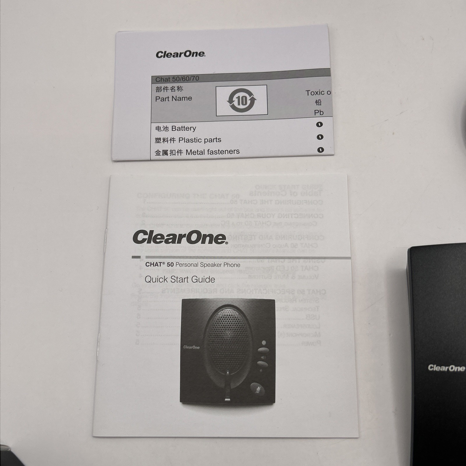 ClearOne Chat 50 USB Personal Speakerphone 910-159-001 Open box