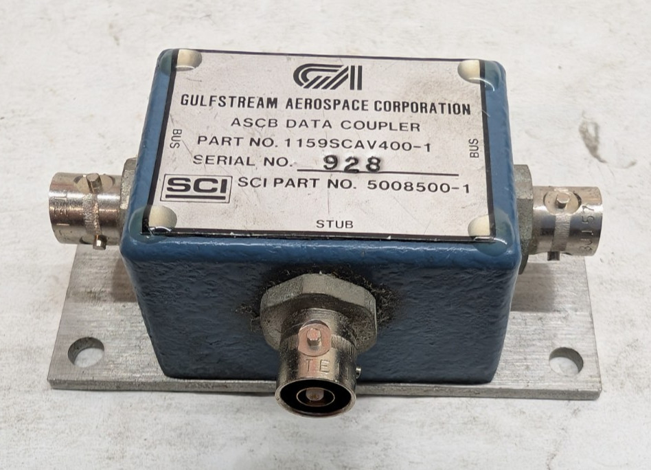 Gulfstream ASCB Data Coupler 1159SCAV400-1 SCI 5008500-1 S/N 928