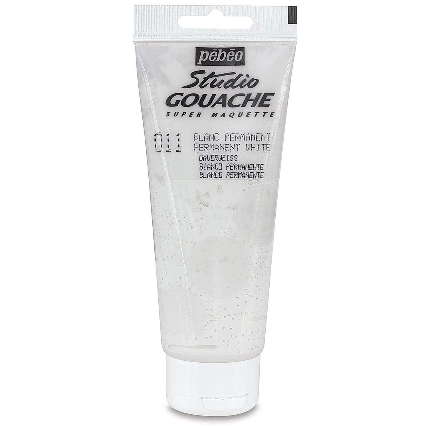 PEBEO Studio Gouache Fluid Paint - 100 ml, Permanent White, Velvet Matte Form...