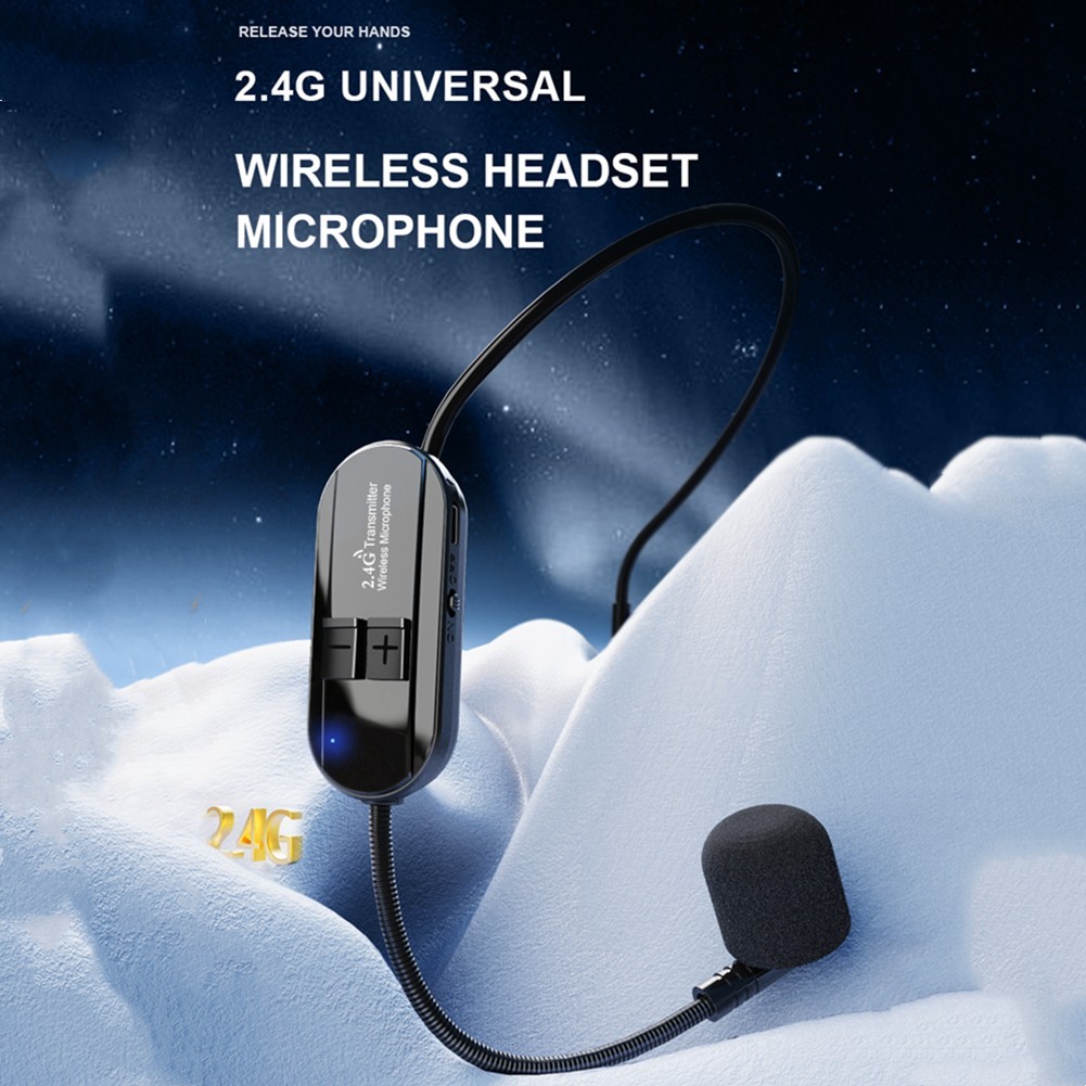 for 2.4G Wireless Microphone Headset 160FT Range Mic For Teach Outdoor Speech