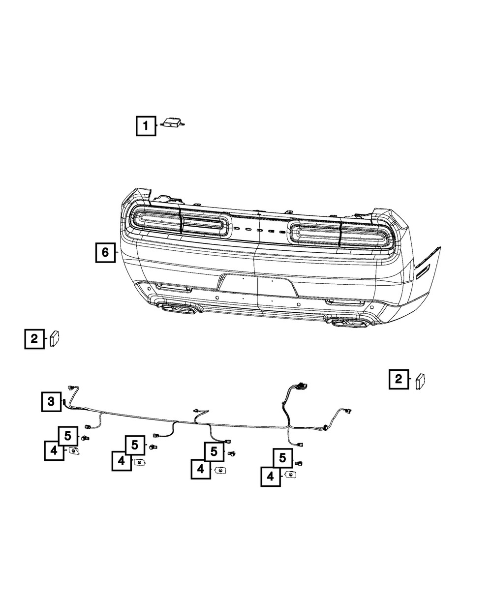 Genuine Mopar Rear Fascia Wiring 68361701AC
