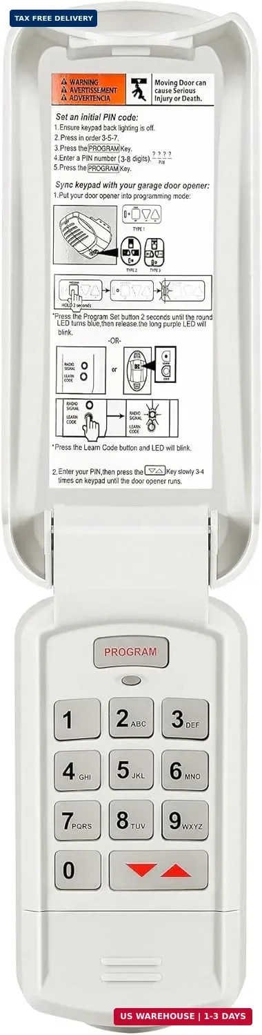 Overhead Door Legacy Odyssey Python Wireless Garage Door Opener Keypad OKP-BX...