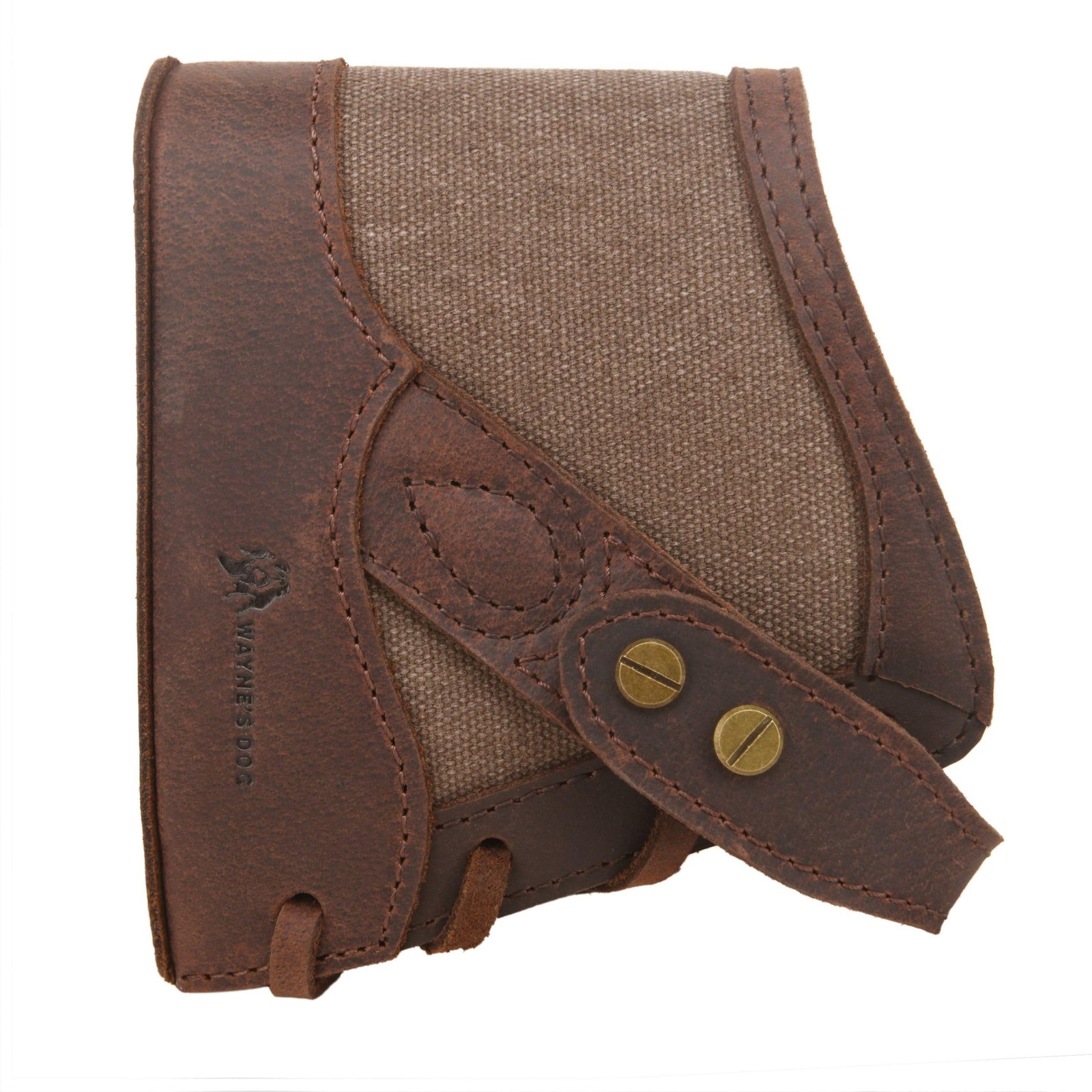 Canvas Leather Slip-On Recoil Pad for Shotgun, No Drill Barrel Mount Stock Bu...