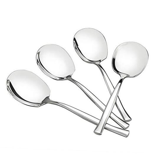 Idomy 8-Piece Stainless Steel Buffet Serving Spoon, Large Serving Spoon