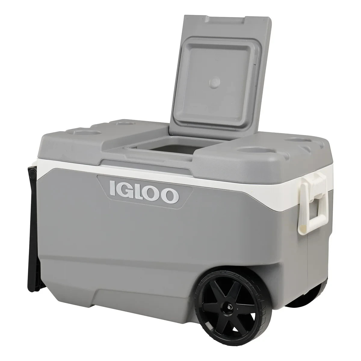 IGLOO COOLER WITH WHEELS ICE CHEST MAXCOLD BEVERAGE BEER DRINKS ROLLING 90QT NEW