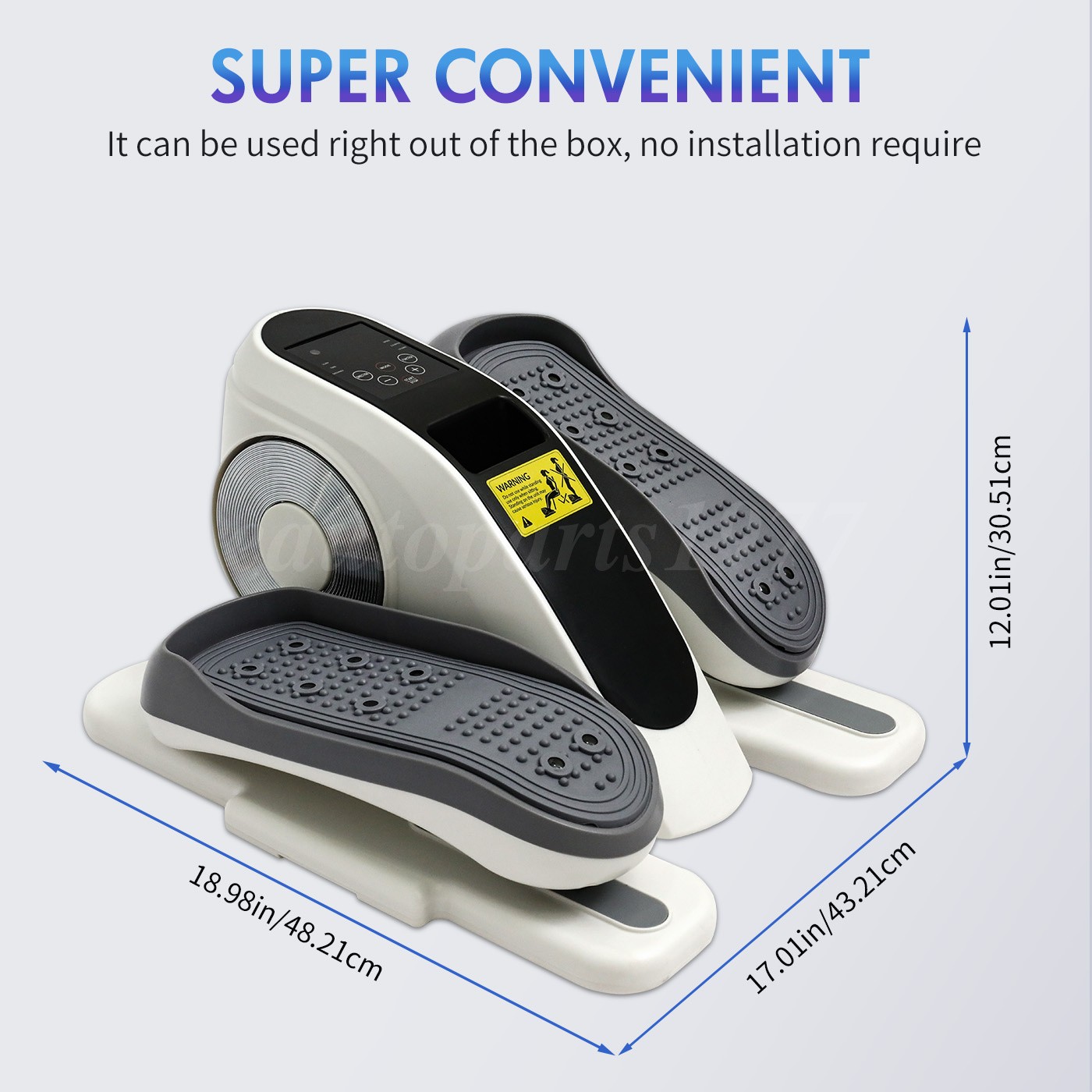 12Speed Under Desk Elliptical Machine Leg Exerciser For Home With Remote Control