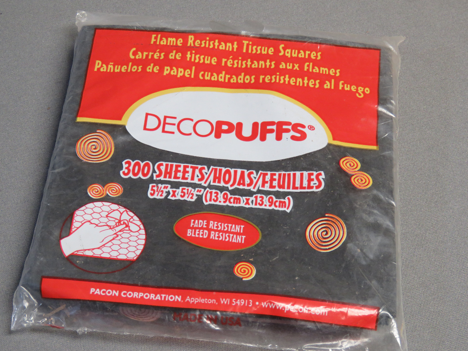 PACON CORPORATION DECOPUFFS POMPS floats pinata paper craft COLOR BLACK 58148
