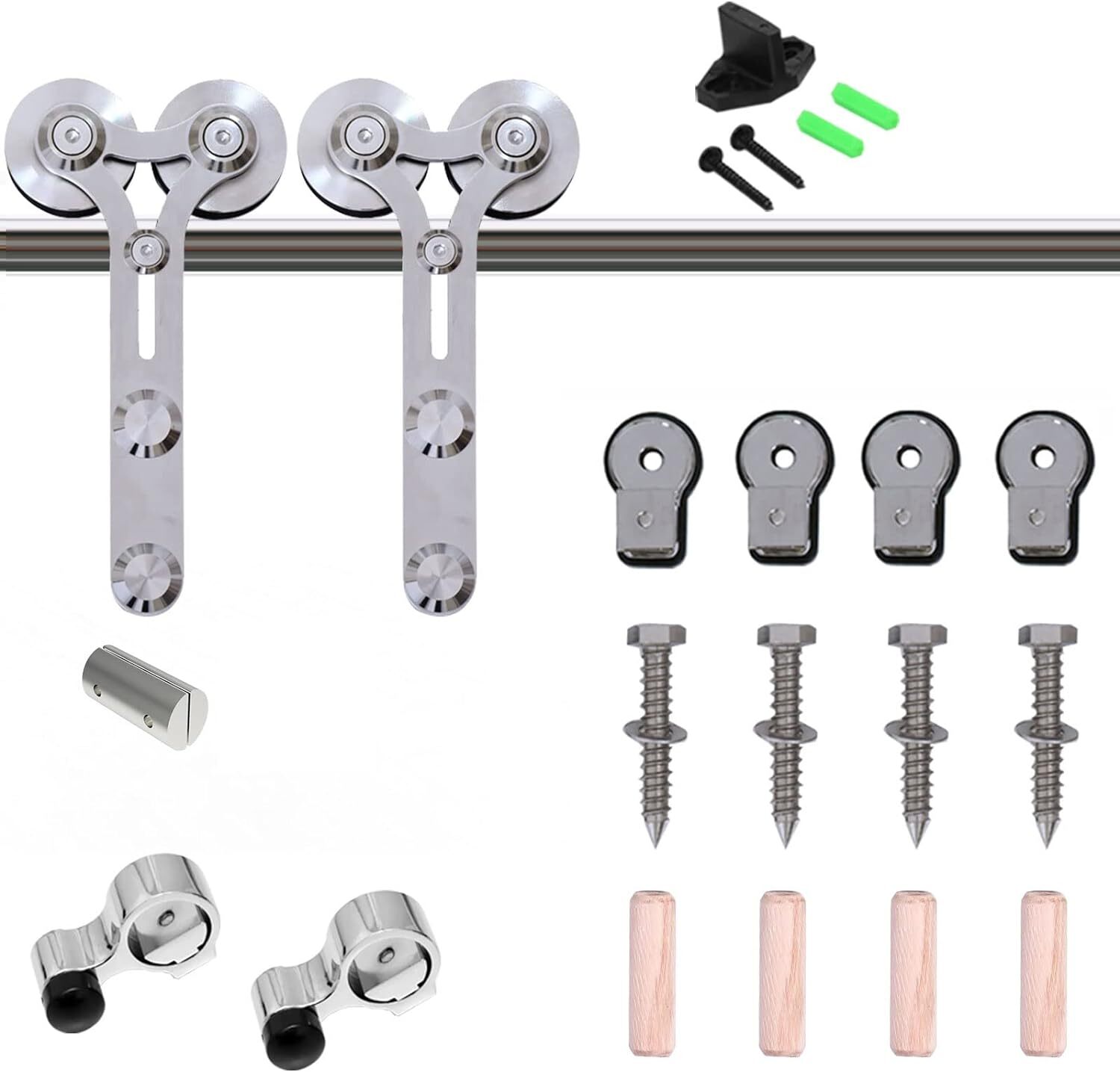 1 Pair Stainless Steel Sliding Barn Door Roller , NO KIT,ONLY ROLLER