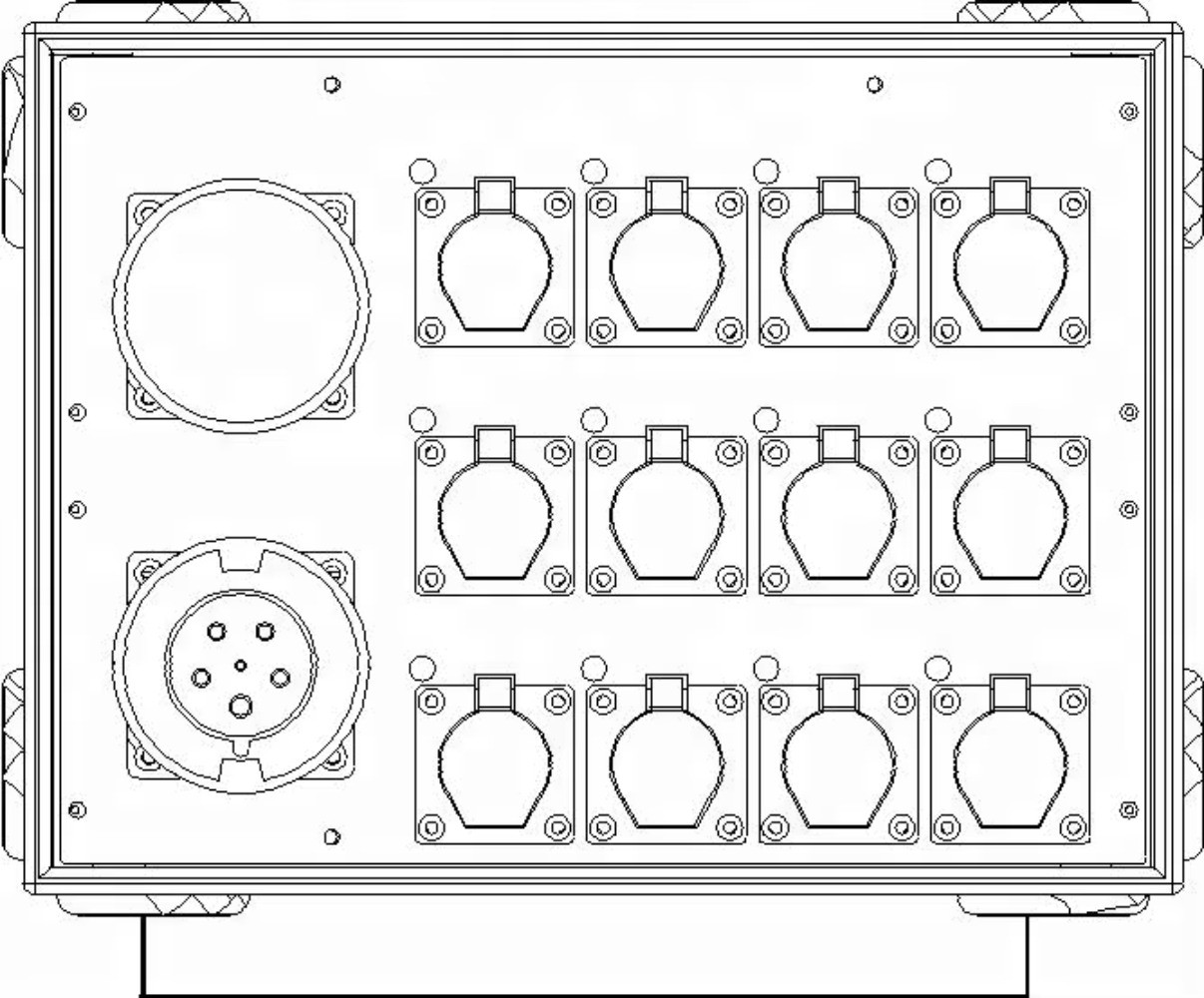 Waterproof 12Ch 63A CEE Power Pack Dimmer for Stage Lighting Distribution​